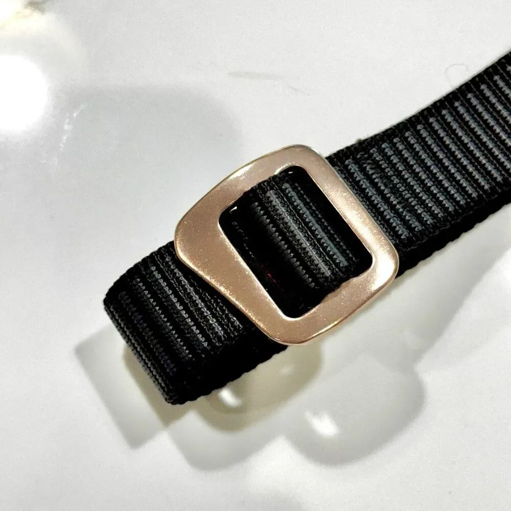 Bison Designs black/Gray Canvas Belt. Size Medium.